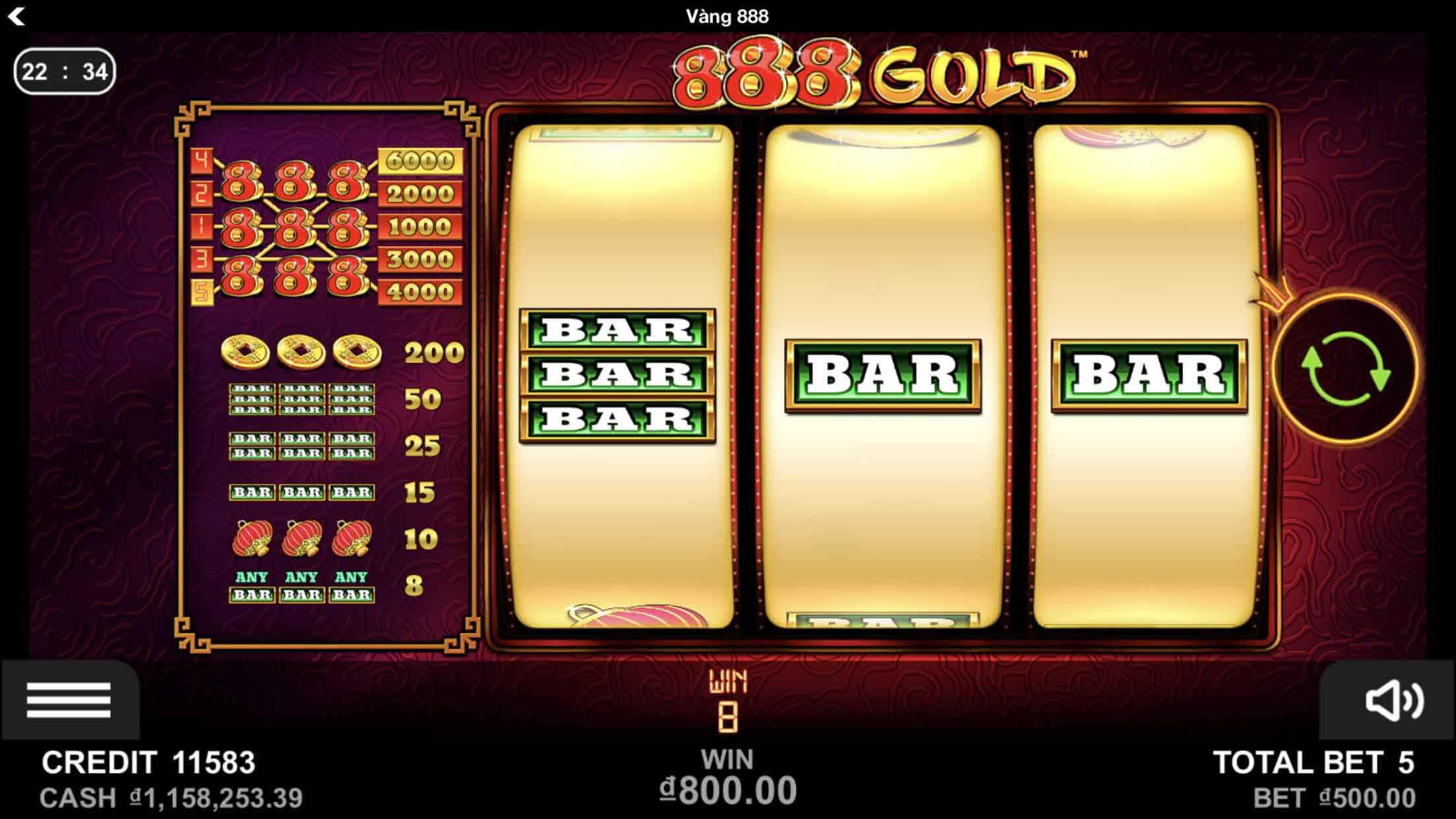 Hướng Dẫn Chơi Slot game Vàng 888 Kingfun